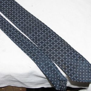 John Blair Neck Tie Blue White Dots Diamonds